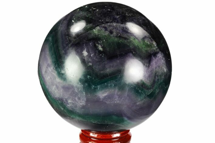 Colorful, Banded Fluorite Sphere - China #109650
